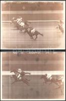 1976-1989 6 db ügető és galopp célfotó, 18×ˇ4 cm