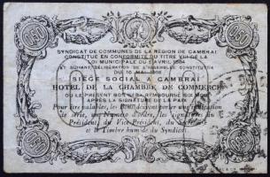 Franciaország / Cambrai 1916. 50c T:III- tűlyukak / France / Cambrai 1916. 50 centimes C:VG pin hole...