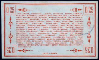 Franciaország / Péronne 1915. 25c "Bon de Guerre" T:II / France / Péronne 1915. 25 centime...