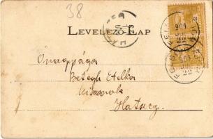 1900 Bázna, Bázna-fürdő, Felsőbajom, Baiumul de Sus, Baassen, Baile Bazna; Iszapfürdő, Nemzeti száll...