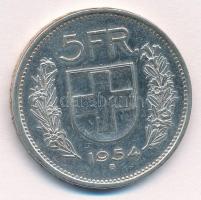 Svájc 1954B 5Fr Ag T:2 Switzerland 1954B 5 Francs Ag C:XF Krause KM#40