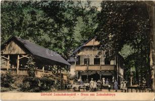1917 Szászkabánya, Németszászka, Sasca Montana; Malomvölgy, vendéglő, étterem. Kiadja Koch J. / inn, restaurant in Cheile Susarei (EK)