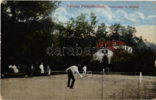 Félixfürdő, Baile Felix; Teniszpálya és orvos lak, teniszezők, sport. Kiadja Engel József 15. / tennis court, tennis players, doctors house (EK)