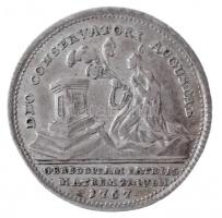 Ausztria  1767. "Mária Terézia himlőből való felgyógyulására" Ag zseton (2,08g/21mm) T:1-,...