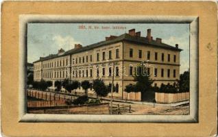 1913 Dés, Dej; M. kir. honvéd laktanya. Kiadja Galócsi Samu / K.u.K. military barracks (EK)