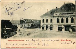 1902 Zombor, Sombor; Vadászkürt szálloda és kávéház, Polgári kaszinó. Kiadja Bruck Sándor / hotel and café, casino