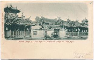 Singapore, Telok Ayer Street, Thian Hock Keng Chinese temple, horse-drawn carriage / Chinesischer Tempel in Teluk Ayer (ázott sarkak / wet corners)