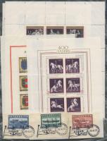 1937 DDSG sor alkalmi bélyegzős kivágáson+4 blokk 1969-1976