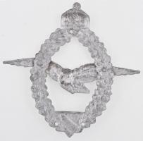 ~1940. Részben festett Al légierős felvarró (62x61mm) T:2 / Hungary ~1940. Partly painted Al air for...