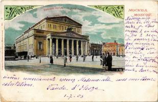 1903 Moscow, Moskau, Moscou; Le grand theatre / Grand Theater (Bolsoi Theatre), Art Nouveau (EK)