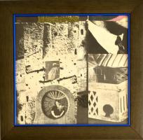 Bálint Endre (1914-1986): Emlékek. Kollázs, farost, hátoldalán jelzett (Bálint István eredetiség iga...