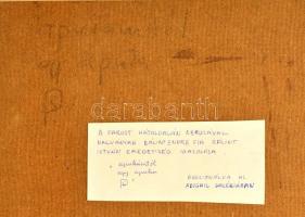 Bálint Endre (1914-1986): Emlékek. Kollázs, farost, hátoldalán jelzett (Bálint István eredetiség iga...