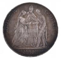 Ausztria 1854A 1G Ag "Ferenc József és Erzsébet házasságkötése" (12,96g) T:2-
Austria 185...