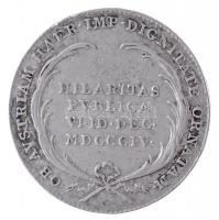 Ausztria 1804. "I. Ferenc - Az osztrák császári cím megalapítása" Ag zseton (2,2g/20mm) T:...