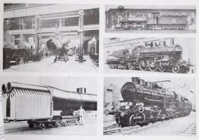 Vegyes vasúti könyv tétel, 8 db: 

Die Ungarische Eisenbahn in Bildern. Bp.,1972, MÁV. Német nyelv...