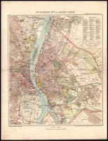 cca 1910 Budapest Fő- és Székesfőváros térképe, 1:45.000, Bp., Kogutowicz és Társa, a hajtás mentén szakadt, hajtásnyommal, 30x26 cm