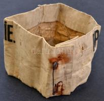 cca 1945 Polgári közigazgatás karszalag, lyukas, foltos