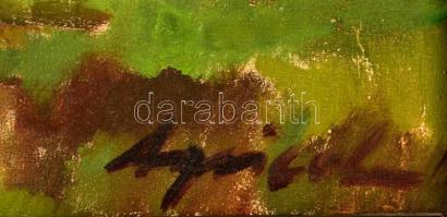 Agricola Lídia (1914-1994): Tavasz a Virághegyen. Olaj, vászon, jelzett, keretben, 65×80 cm