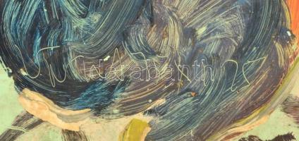 Cs. Németh Miklós (1934-2012): Férfi portré. Olaj, farost, jelzett (hátoldalán), 57×42 cm