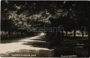1937 Gödöllő, Erzsébet park, Krummer felvétele, photo