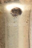 Ezüst nyelű süteményes készlet saját (sérült) dobozában. Jelzett