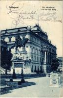 1907 Budapest I. Királyi vár részlet, Savoyai Jenő herceg lovasszobra