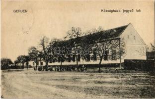 1921 Gerjen, Községháza, Jegyzői lak. Kiadja a Hangya Szövetkezet