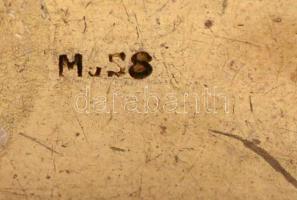 Jelzett, ezüst gyász karkötő 49 g