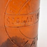 Szalay testvérek első magyar részvénysör Vácz. feliratos sörös üveg / vintage beer bottle 28 cm
