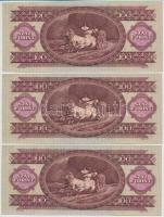 1962. 100Ft (6x) sorszámkövetők T:I
