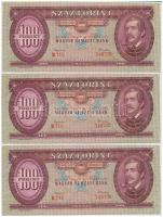 1962. 100Ft (6x) sorszámkövetők T:I