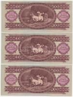 1962. 100Ft (6x) sorszámkövetők T:I