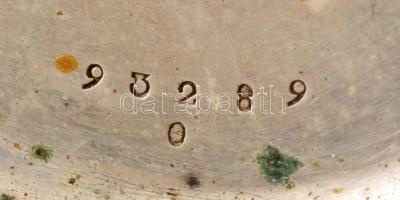 Ezüst (Ag.) zsebóra kulccsal, lánccal, jelzett, működik, bruttó 84,4 g