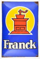 Franck kávé zománc reklám tábla. Nagyméretű. Kis kopásokkal / Franck enameled metal advertising table 50x33 cm