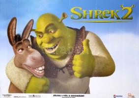 2004 Shrek 2, filmplakát, gyűrődéssel, 47x65 cm