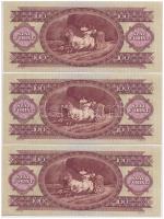 1968. 100Ft (3x) sorszámkövetők T:I