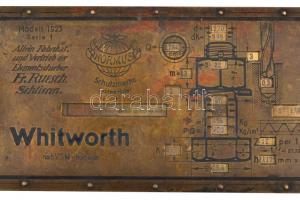 Amerika csavar mérő réz tolóskála műszer. / American screw measurer. 22x7,5 cm