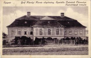 1934 Szegvár, Gróf Károlyi Kornis Alapítvány, Szociális Testvérek Társasága Testvérképző Intézete (Károlyi kastély). Kiadja a Hangya Szövetkezet