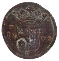 1705. X Poltura Cu "II. Rákóczi Ferenc" ellenjeggyel (7,46g) T:3 hullámos
Hungary 1705. X...