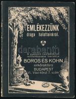 1915 Boros és Kohn sírkőkészítő cég halottakra emlékező füzete héber és magyar nyelven, szép állapotban, 16p