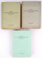 Adattár XVII. századi szellemi mozgalmaink történetéhez I.-III. Budapest-Szeged, 1965-71. MTA. Kiadói papírkötésben