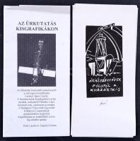 Űrkutatás kisgrafikákon 14 db aláírt linómetszet borítóval