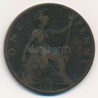 Nagy-Britannia 1897. 1p Br "Viktória" T:3
Great Britian 1897. 1 Penny Br "Victoria&q...
