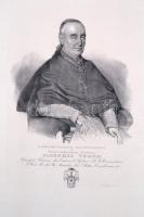 Vurum József (1763- 1838) székesfehérvári, váradi, és nyitrai püspök, litográfia, a szélén kis szakadással, 55x35 cm
