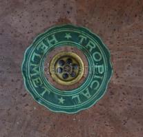 cca 1940 szafari kalap, jelzett belül (Tropical Helmet), enyhén piszkos de jó állapotban, 35×26 cm, ...