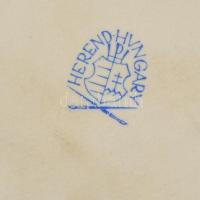 XII. Pius pápa, Herendi biszkvit plakett, jelzett (Matzon Frigyes), apró kopásokkal, d: 14,5 cm