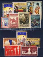 13db dekoratív külföldi régi levélzáró