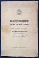 1972 Kunstmappe "Alles für den Durst", Martin Engelrecht rézmetszeteinek színes reprodukciói, kiállítási kísérő, kicsit sérült papírmappában, egyébként jó állapotban