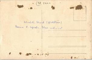 Balatonalmádi, Fürdőház, strand, fürdőzők. photo (ragasztónyom / glue marks)