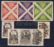 28db régi magyar+3 külföldi levélzáró (hozzá 1 modern+1 gyufacimke)